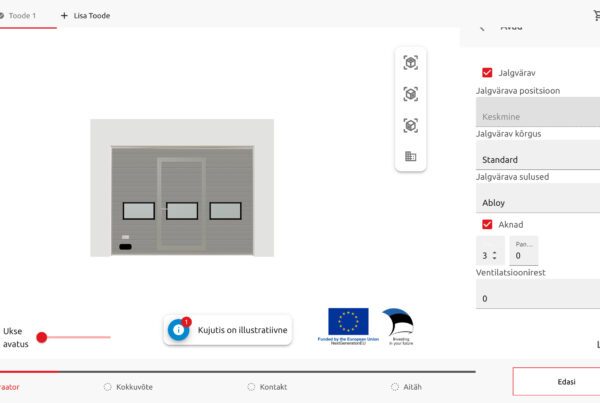 Saku metall konfiguraator, garage door configurator