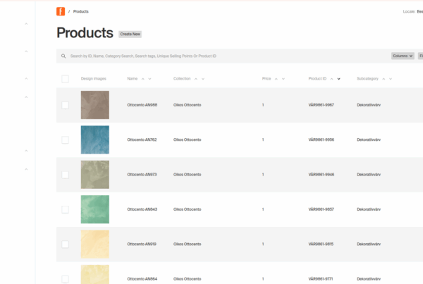 Product Information Management with Visual Configurator for Floorin