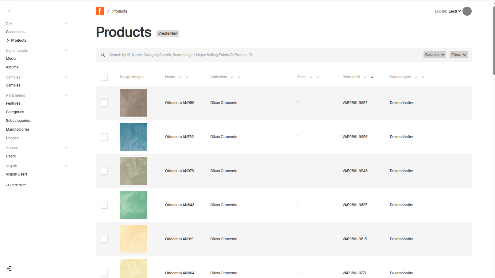Product Information Management with Visual Configurator for Floorin